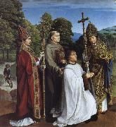 Gerard David Camon Bernardijn Salviati and Saints Martin,Bernardino and Donatian oil painting on canvas